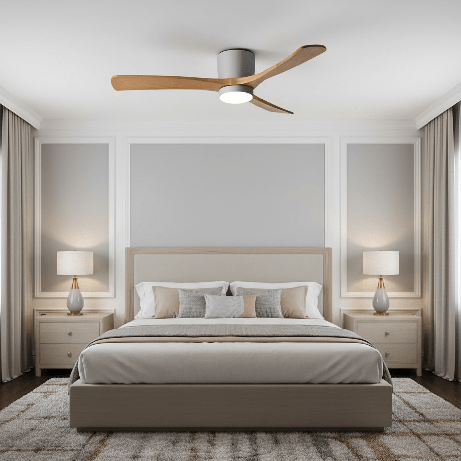 Modern Ceiling Fan with LED Light and Remote