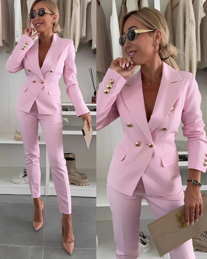 Women’s Tailored Double-Breasted Suit Sophisticated Style