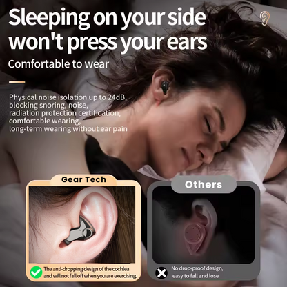 Wireless Sleep Earbuds Ultra-Small Noise-Blocking Earphones for Night Use