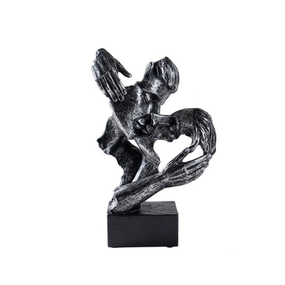 Abstract Art Sculpture Contemporary Couple Statue for Home Display