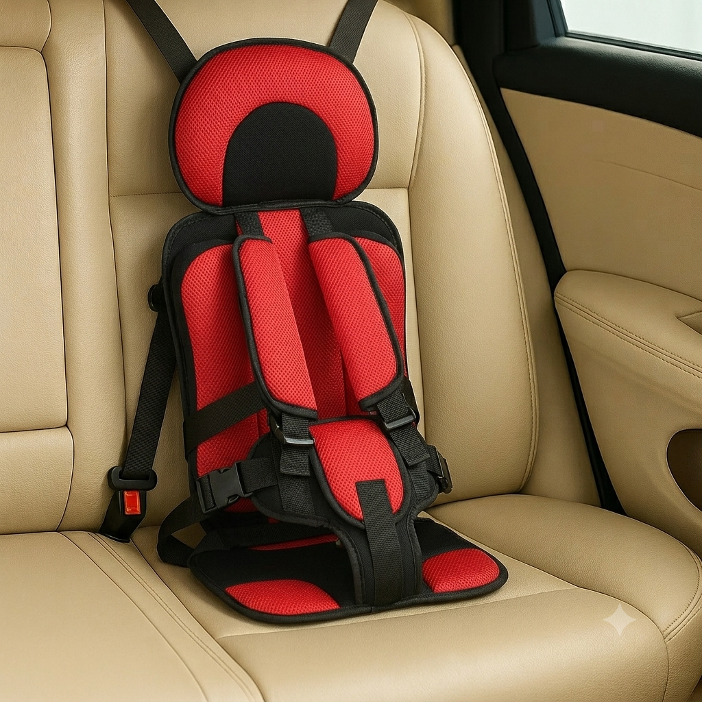 Siège rehausseur de voyage pour enfants avec ceinture de sécurité portable pour trajets en voiture