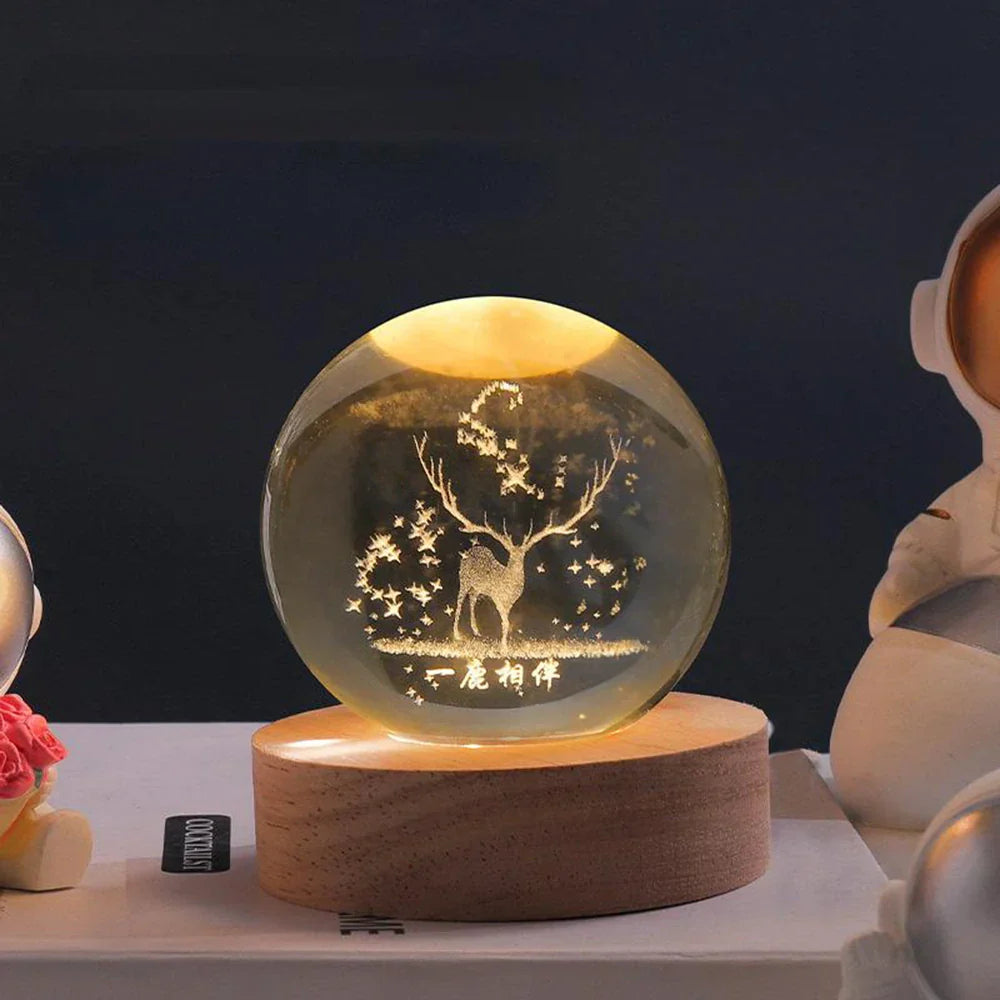 3D Celestial Planet Night Light USB Powered LED Lamp