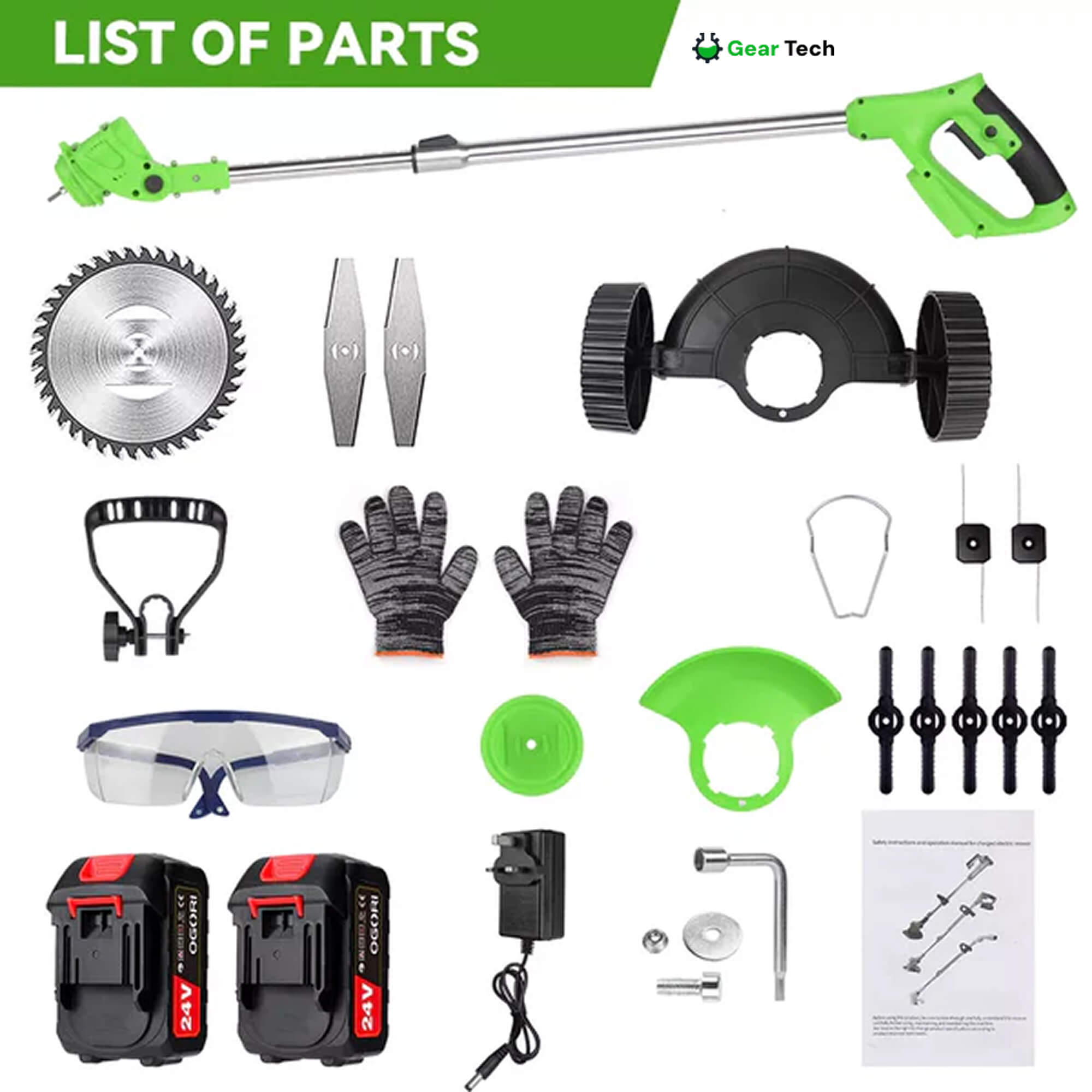 Adjustable Cordless Grass Trimmer for Garden Edges