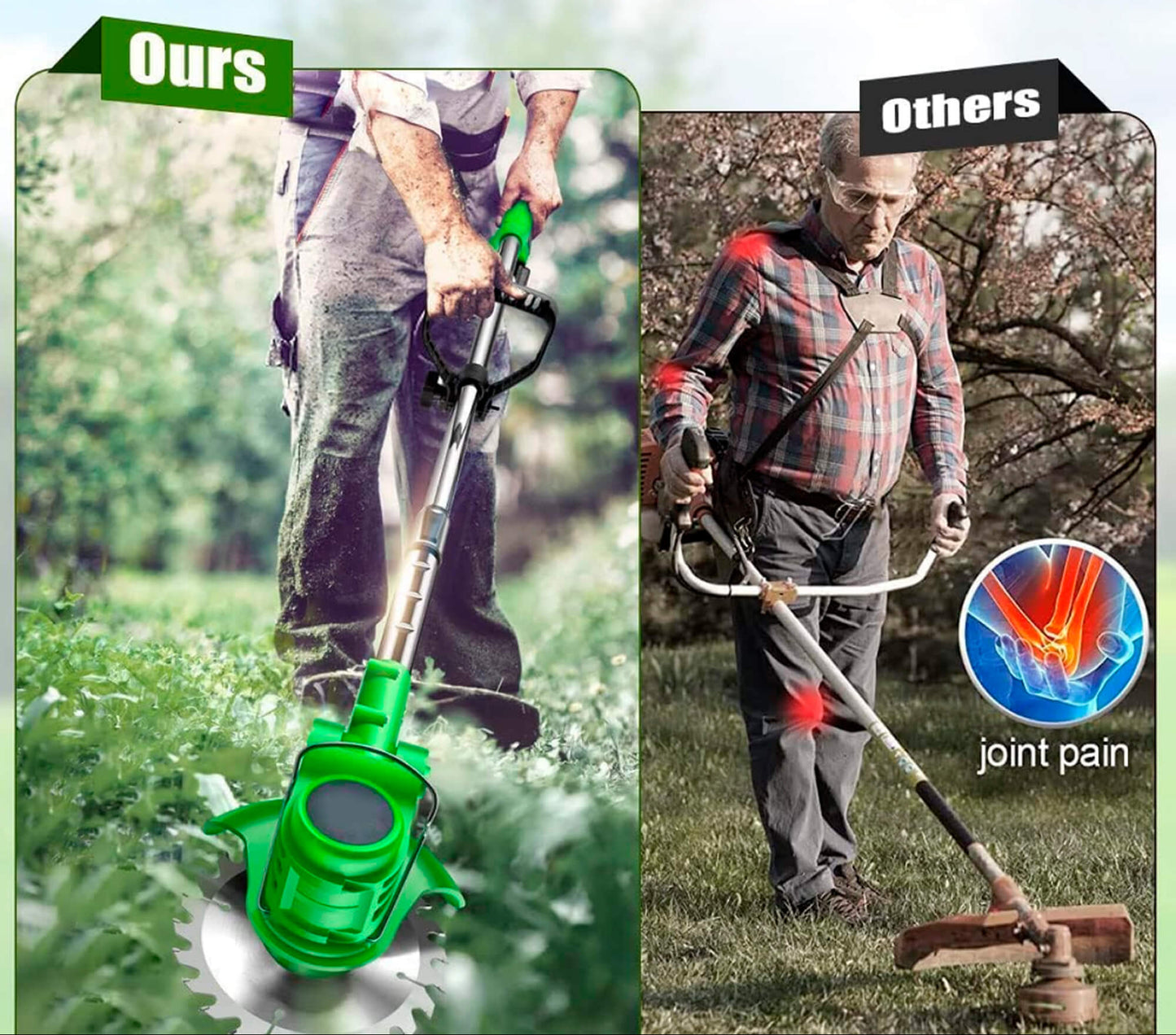 Adjustable Cordless Grass Trimmer for Garden Edges