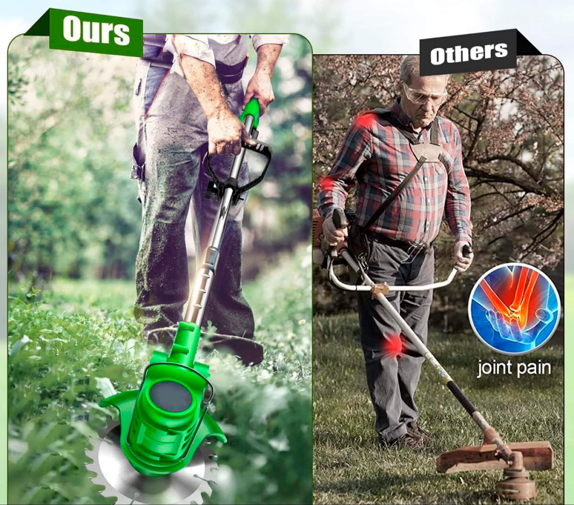 Adjustable Cordless Grass Trimmer for Garden Edges