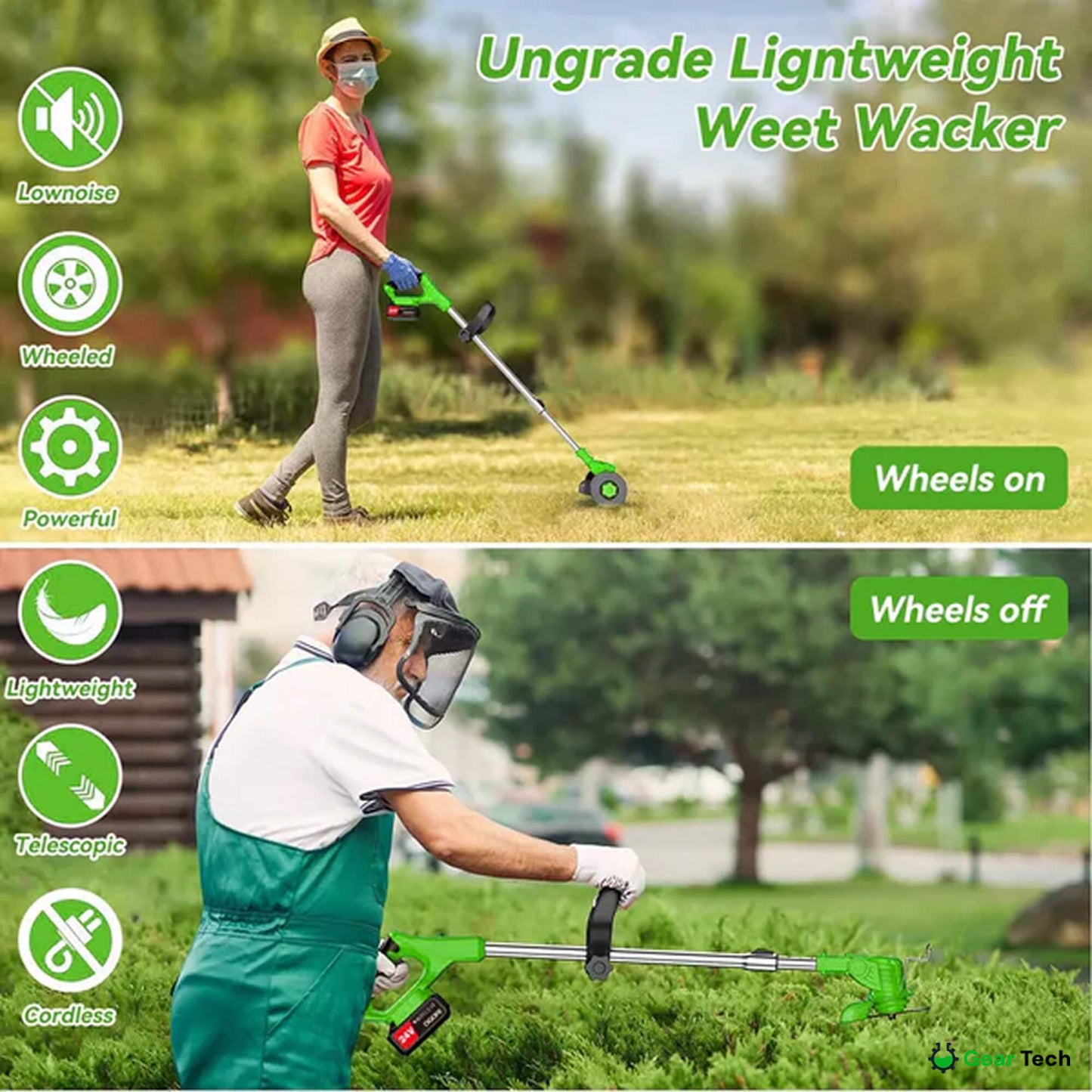 Adjustable Cordless Grass Trimmer for Garden Edges