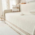 Serene Oasis Sofa Protector Rustic Tassel Couch Cover