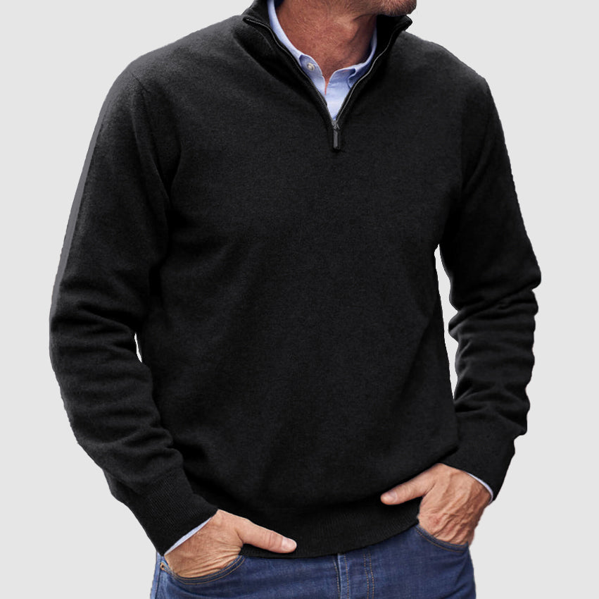 Men's Zip Sweater  Lightweight Everyday Layer with Timeless Appeal