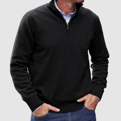 Men's Zip Sweater  Lightweight Everyday Layer with Timeless Appeal