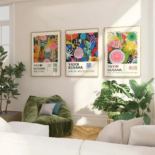 Decorazione murale vivace ispirata al Giappone