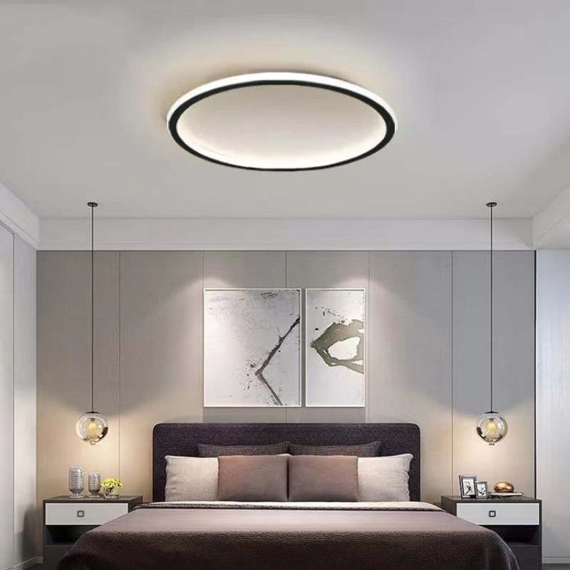 Modern LED Flush Ceiling Light  Round Design with Adjustable Brightness