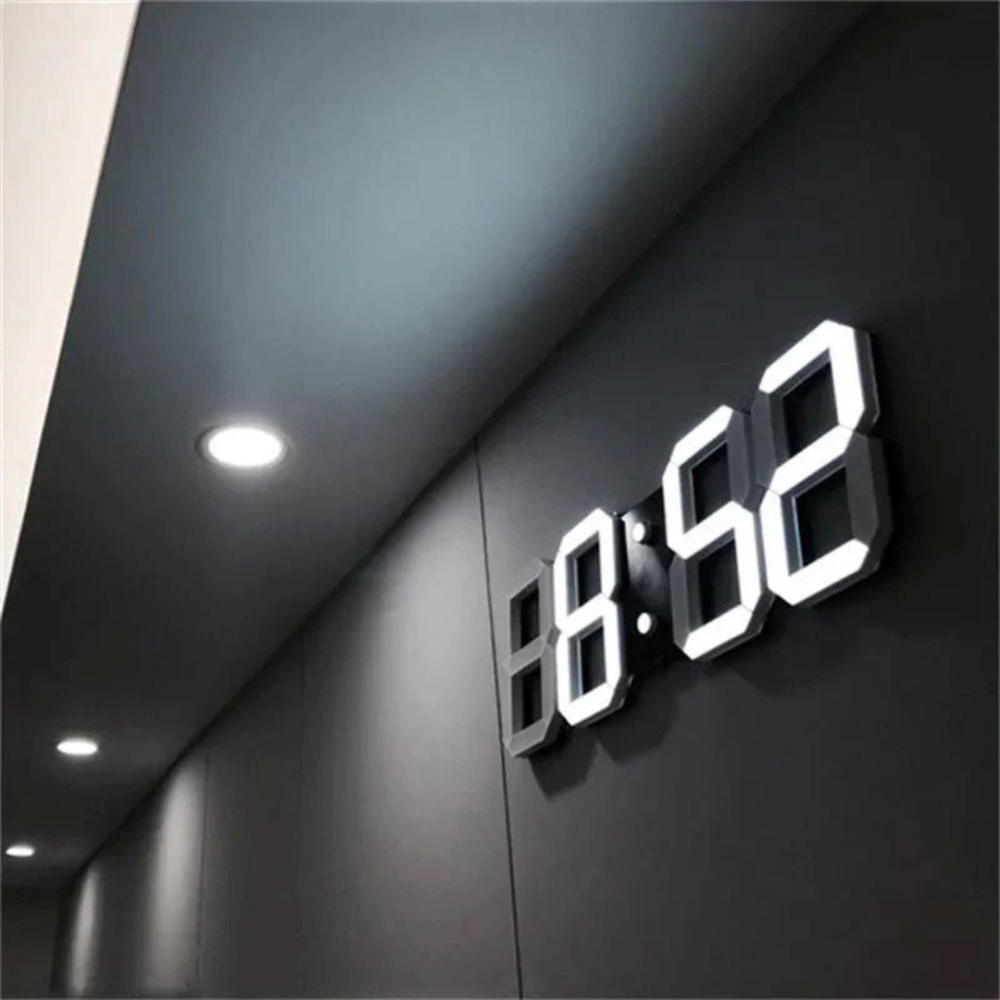 LED Digital Wall Clock with Large Display and Night Mode