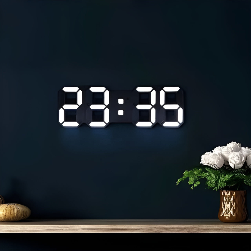 LED Digital Wall Clock with Large Display and Night Mode