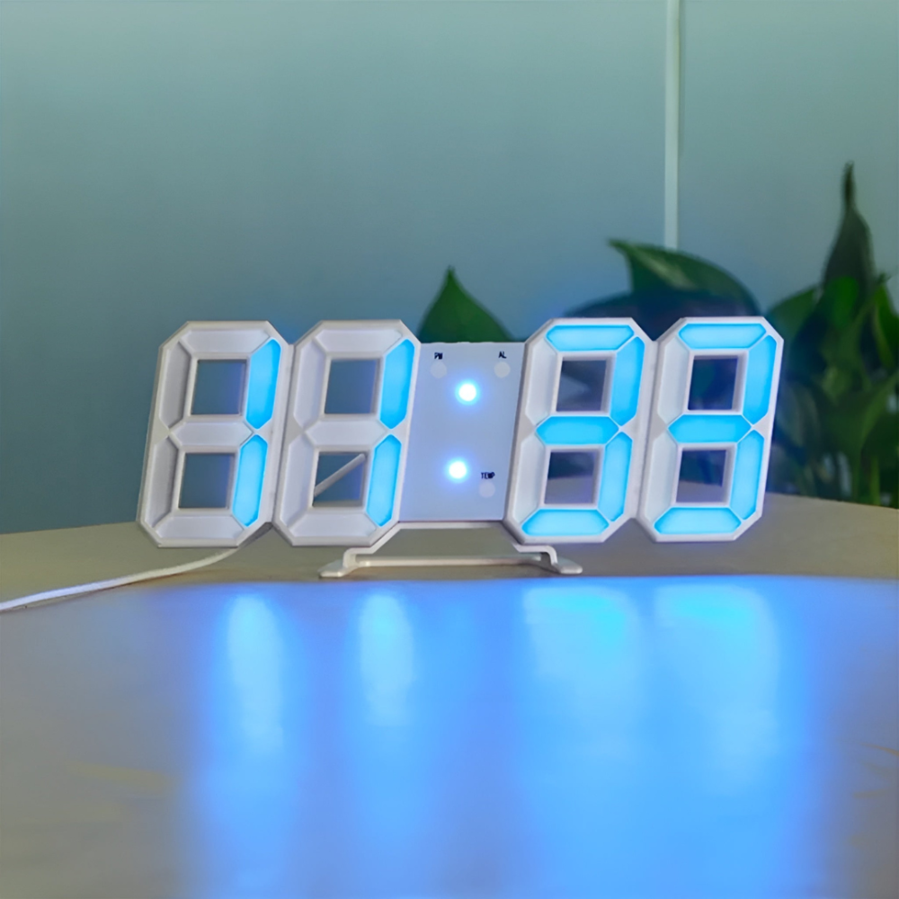 LED Digital Wall Clock with Large Display and Night Mode