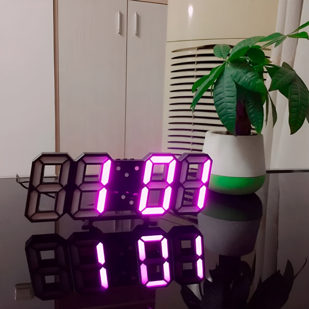 LED Digital Wall Clock with Large Display and Night Mode