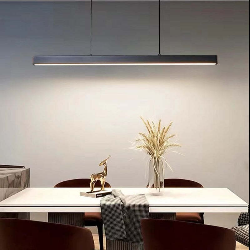 Modern Linear Pendant Light Adjustable LED Ceiling Fixture
