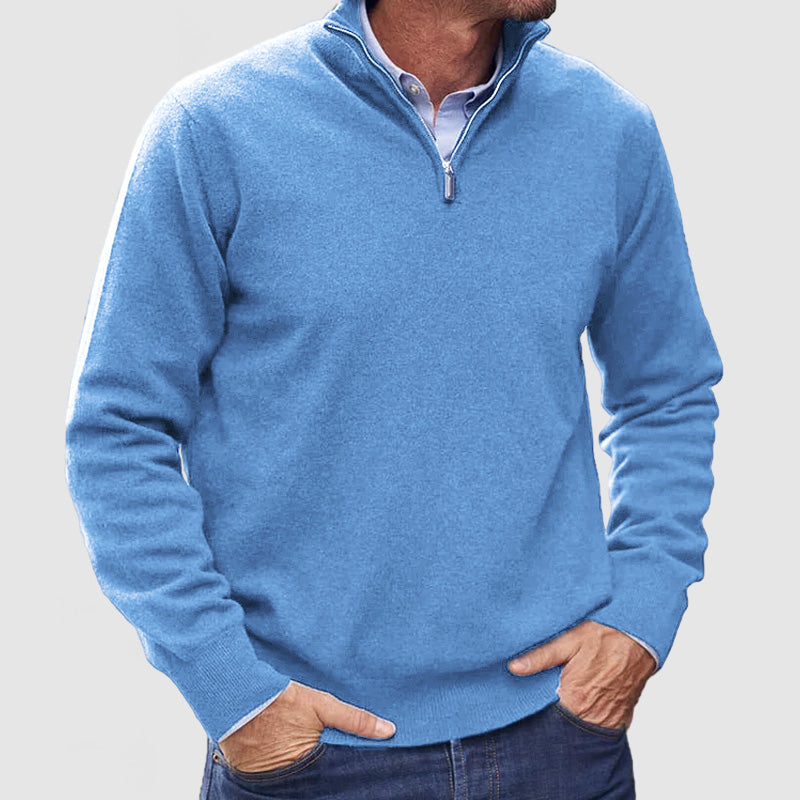 Men's Zip Sweater  Lightweight Everyday Layer with Timeless Appeal