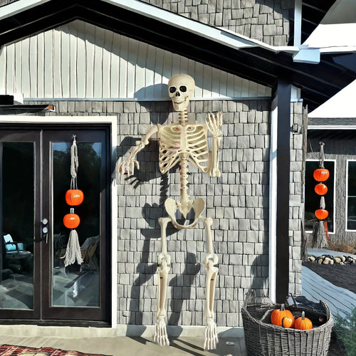 Große 5,5 Fuß Halloween-Skelett verstellbare Outdoor-Dekorationsfigur