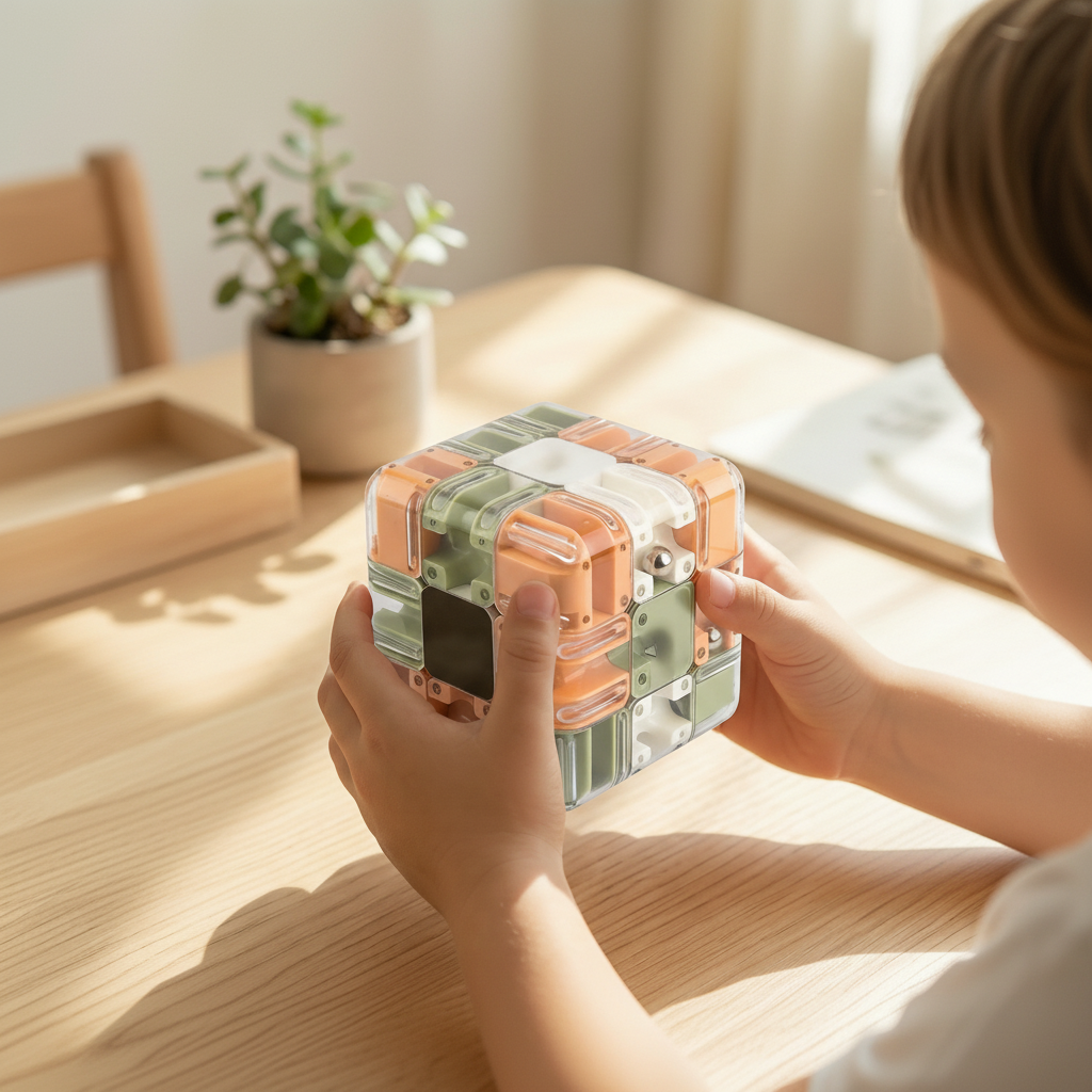 3D Maze Puzzle Cube Brain Teaser with Metal Ball and Multi-Layer Labyrinth Pathways - Image 2