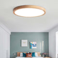 Round Flush Ceiling Light Minimalist Japanese-Inspired Design