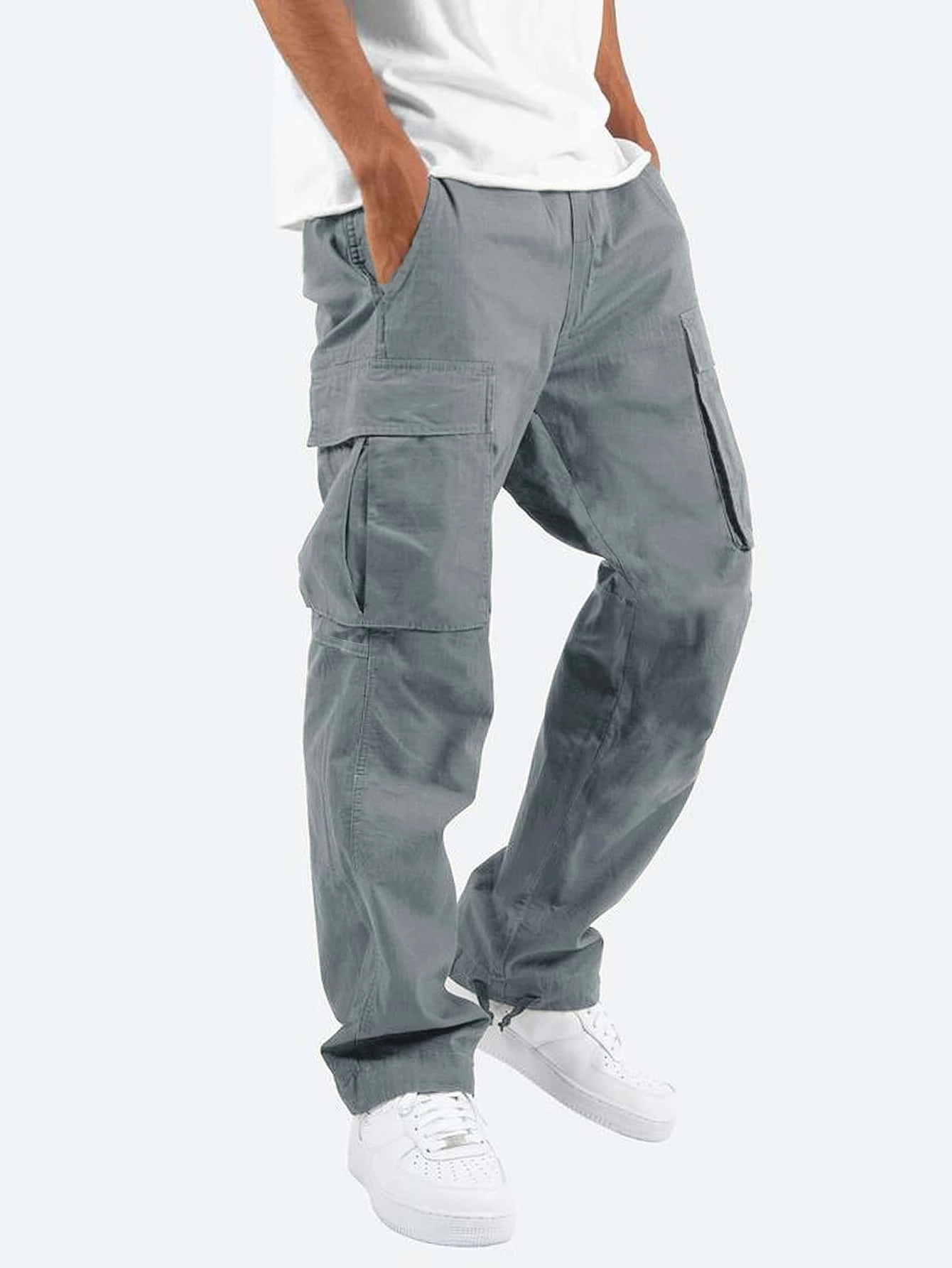 Men’s Comfortable Functional Cargo Trousers with Multi Pockets