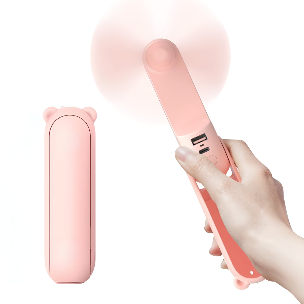 Ventilatore portatile ricaricabile USB con design pieghevole tascabile