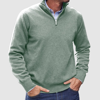 Men's Zip Sweater  Lightweight Everyday Layer with Timeless Appeal