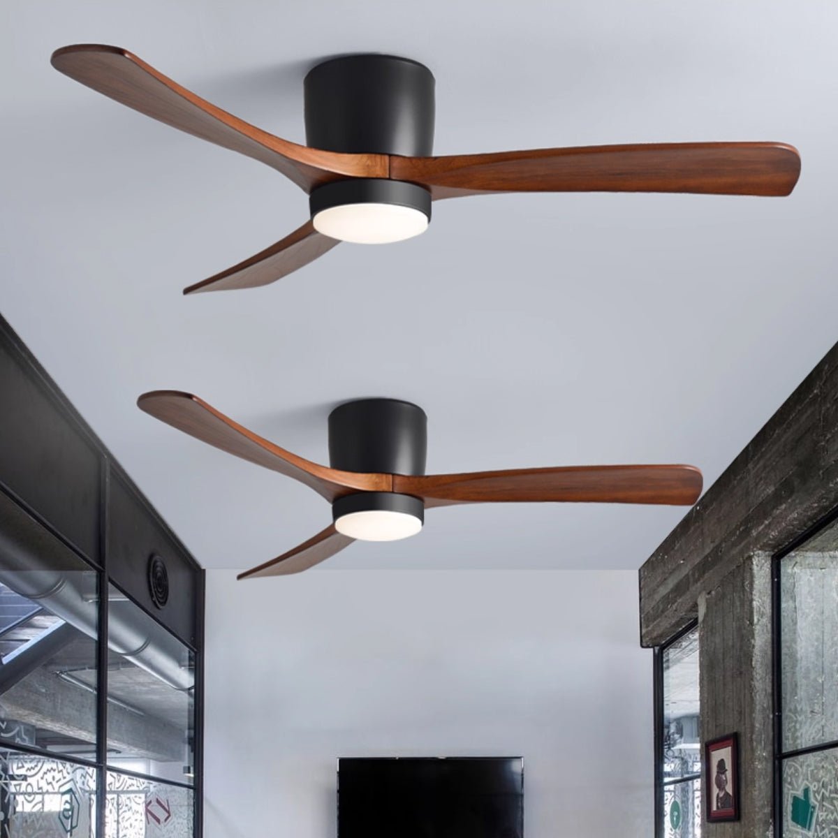 Modern Ceiling Fan with LED Light and Remote