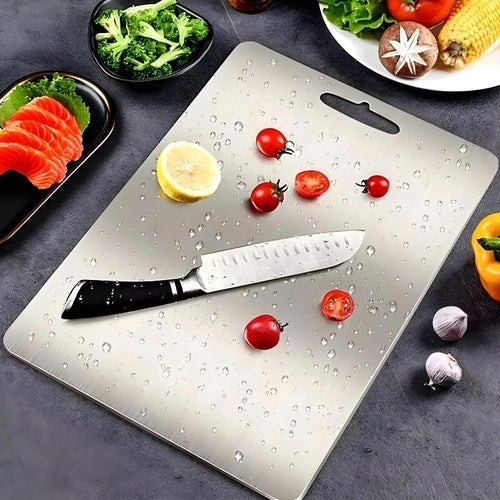Langlebiges Küchen-Schneidebrett mit antibakteriellem Edelstahl-Design