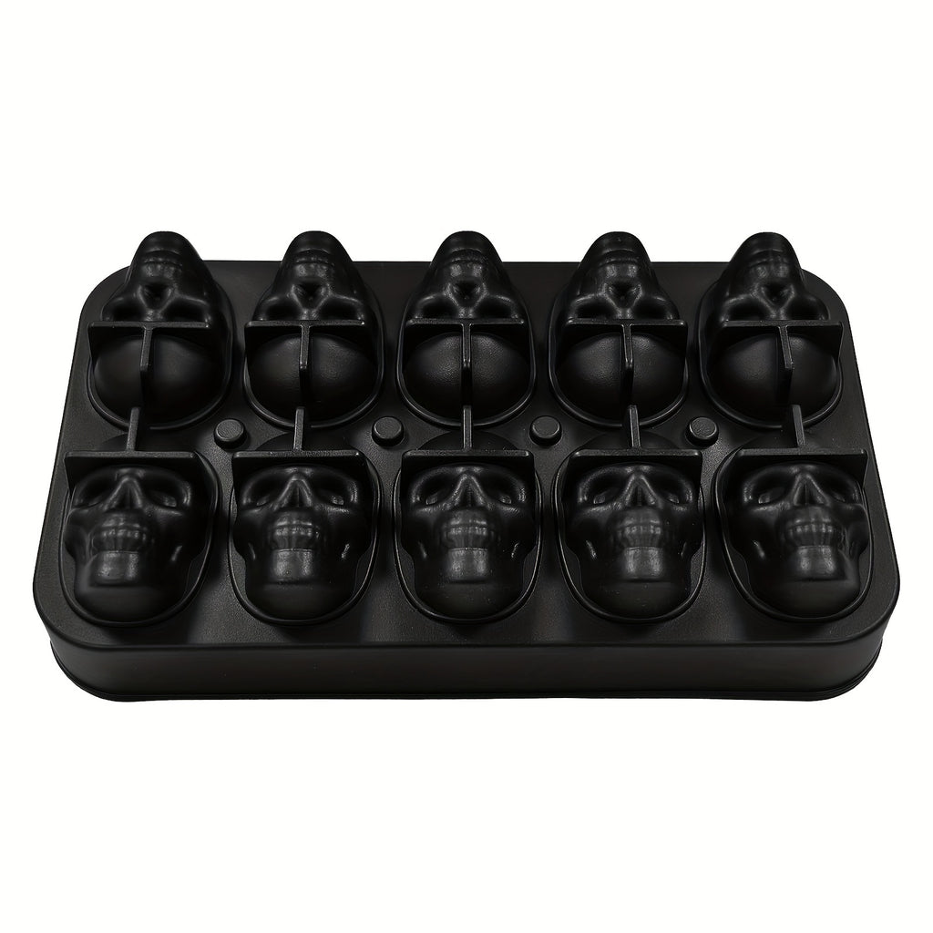 Silikon-Eiswürfelform in Totenkopf-Design mit großer wiederverwendbarer Form für Getränke und Whisky-Kugeln