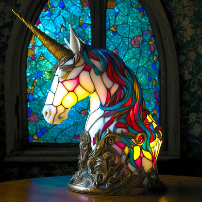 Stained Glass Table Lamp Animal Decorative Light