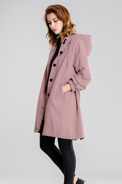 Women’s Waterproof Oversized Hooded Rain Jacket