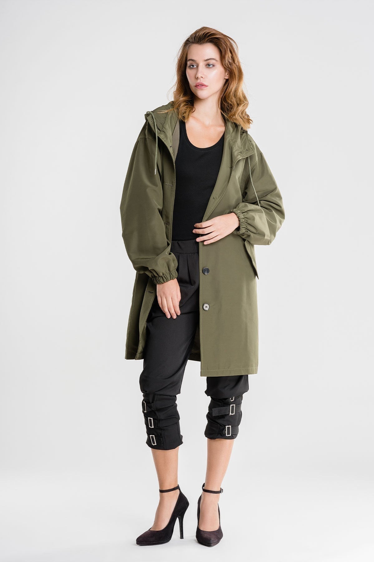 Women’s Waterproof Oversized Hooded Rain Jacket