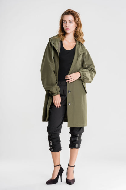 Women’s Waterproof Oversized Hooded Rain Jacket