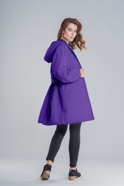 Women’s Waterproof Oversized Hooded Rain Jacket