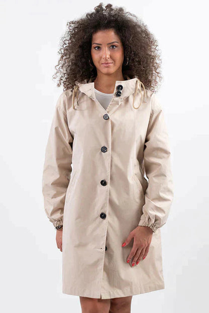 Women’s Waterproof Oversized Hooded Rain Jacket