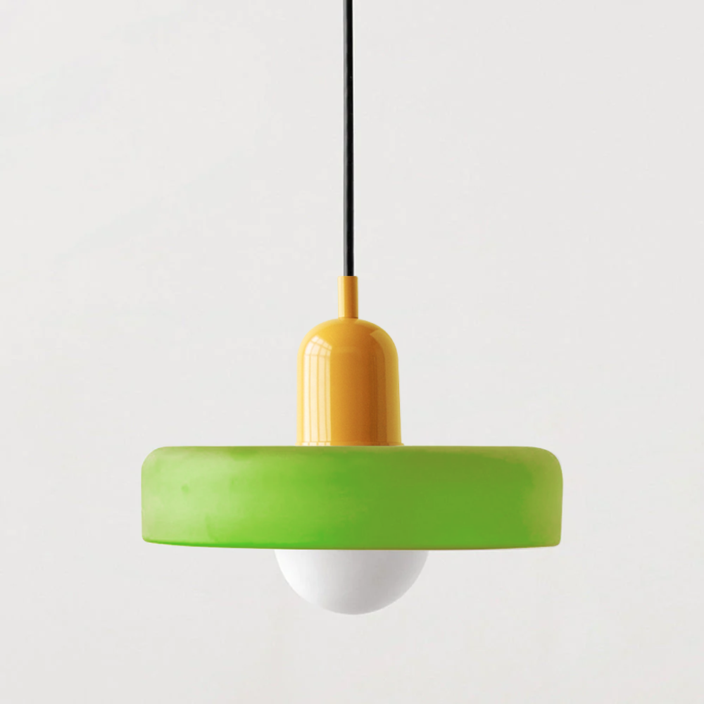Contemporary Art Pendant Light Colored Glass Style Ceiling Lamp