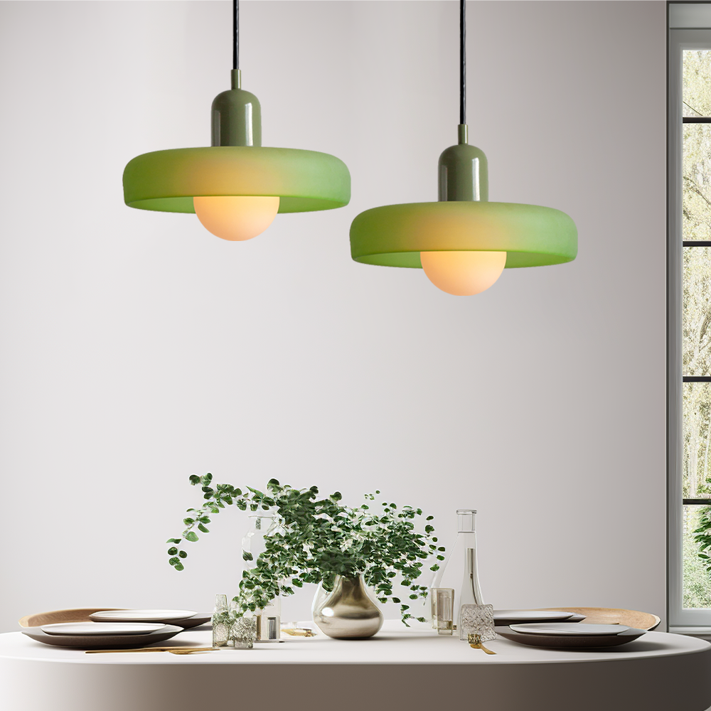 Contemporary Art Pendant Light Colored Glass Style Ceiling Lamp