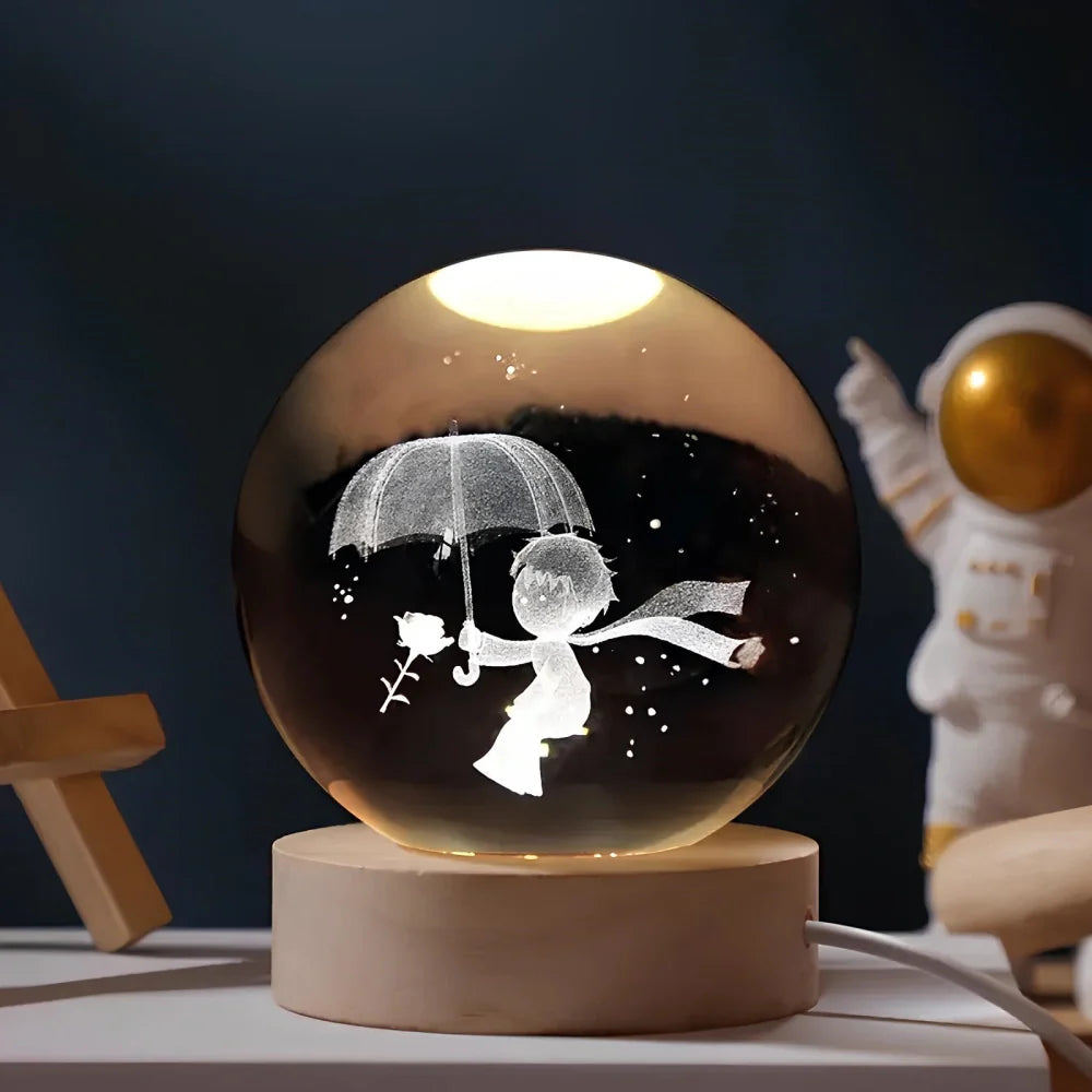 Cosmic Crystal Ball Lamp Magical LED Home Décor