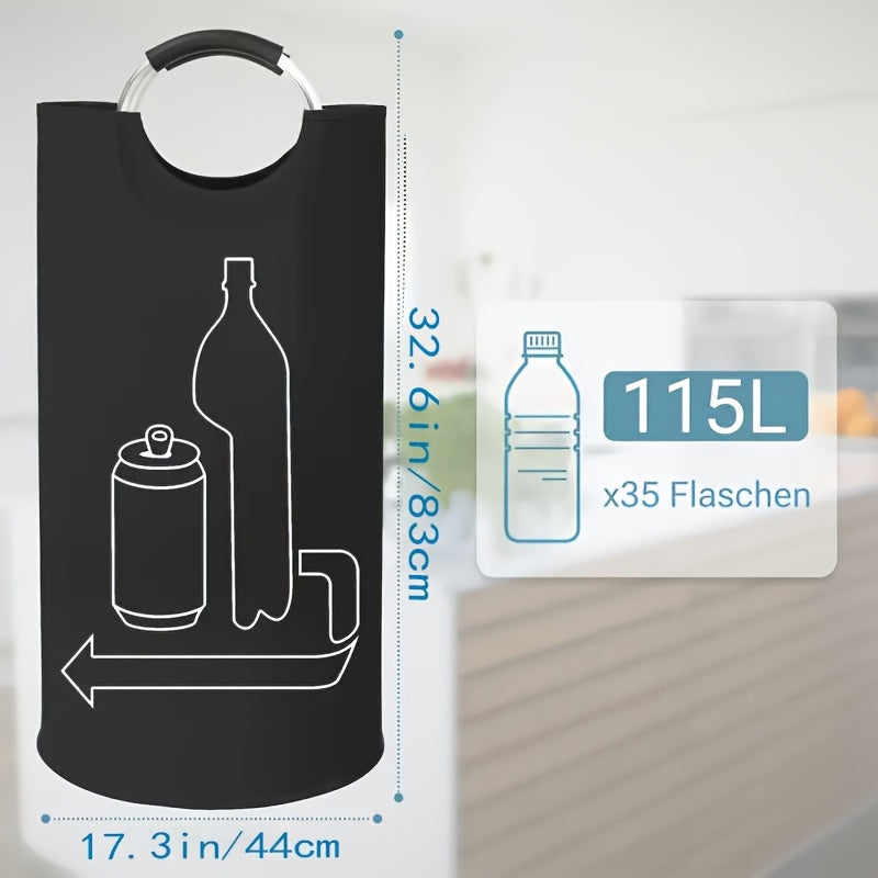 Bac de rangement pliable grand format 115L pour linge et recyclage