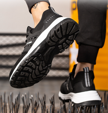 Men's Pain-Relief Safety Work Shoe with Non-Slip and Protective Toe Design