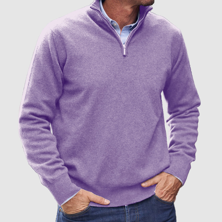 Men's Zip Sweater  Lightweight Everyday Layer with Timeless Appeal