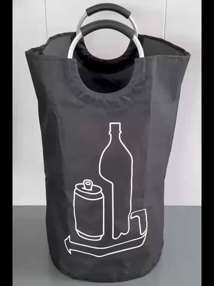 Bac de rangement pliable grand format 115L pour linge et recyclage