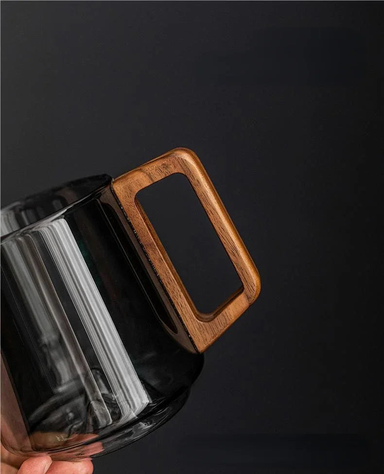 Wooden Handle Modern Mug Minimalist Home Drinkware