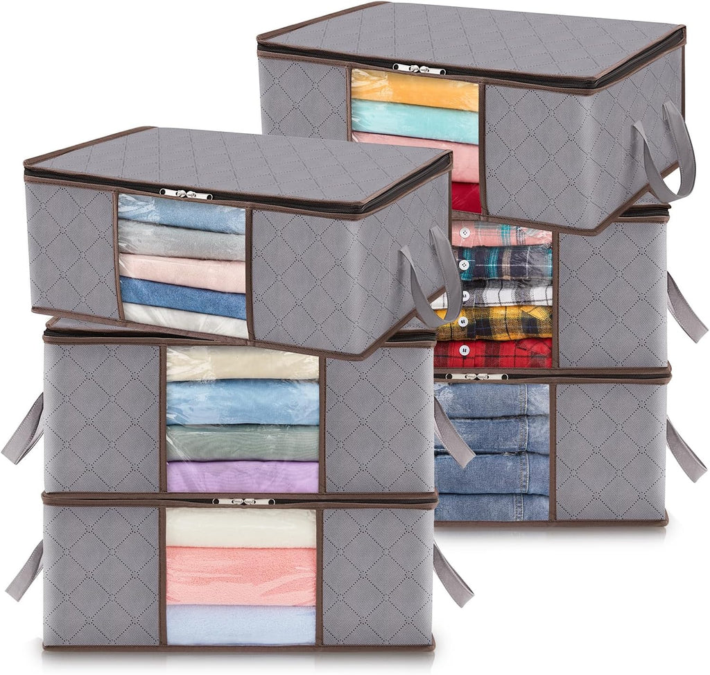 Foldable Storage Boxes with Handles and Front Window