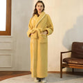 Elegant Lounge Robe with Waist Tie Closure