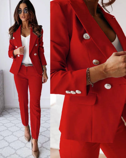 Women’s Tailored Double-Breasted Suit Sophisticated Style