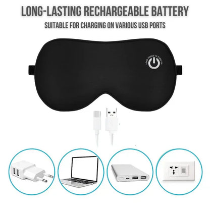 Adjustable Heated Eye Mask Portable Cordless Comfort
