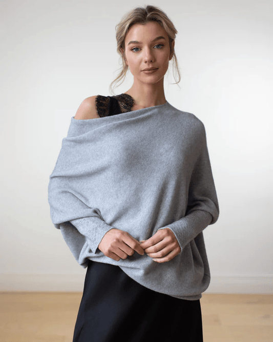 Women Pullover Sweater Classic Solid Long Sleeve Relaxed Fit Style