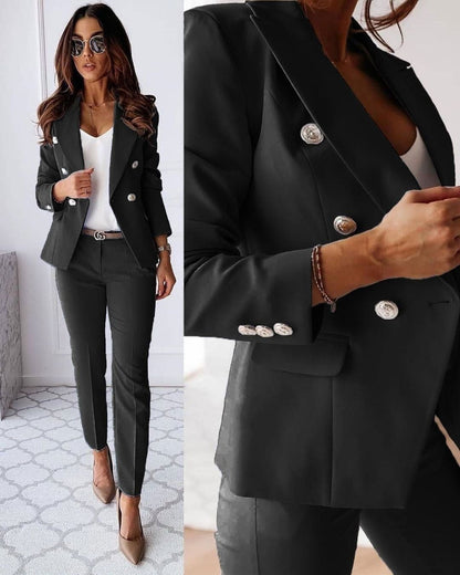 Women’s Tailored Double-Breasted Suit Sophisticated Style